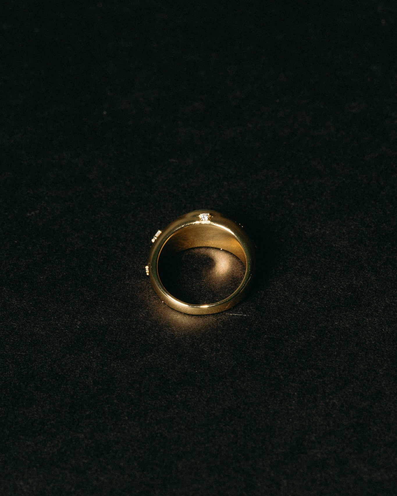 Signet Jade Ring - Gold Vermeil