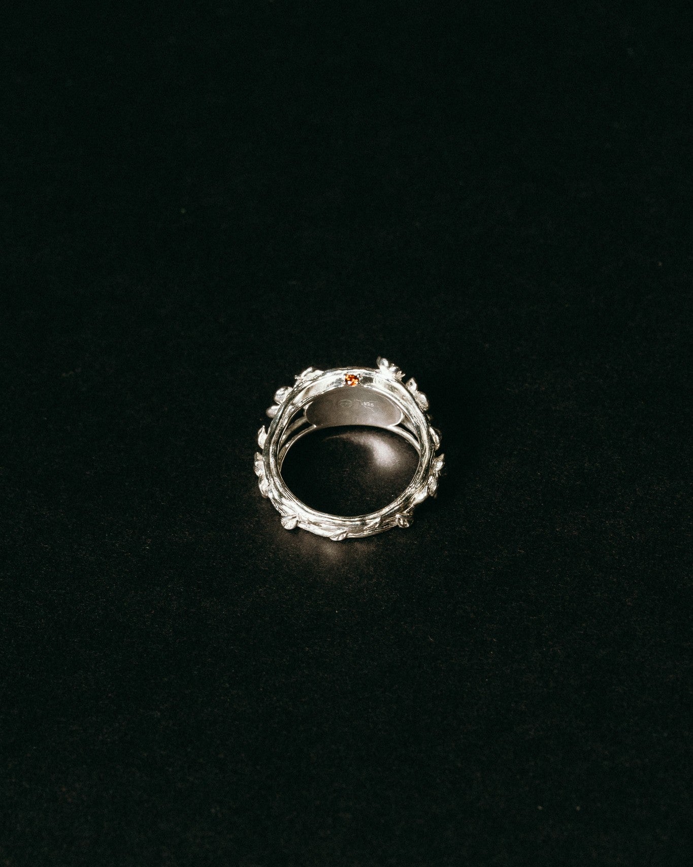 'Fa' Jade Ring -  Sterling Silver