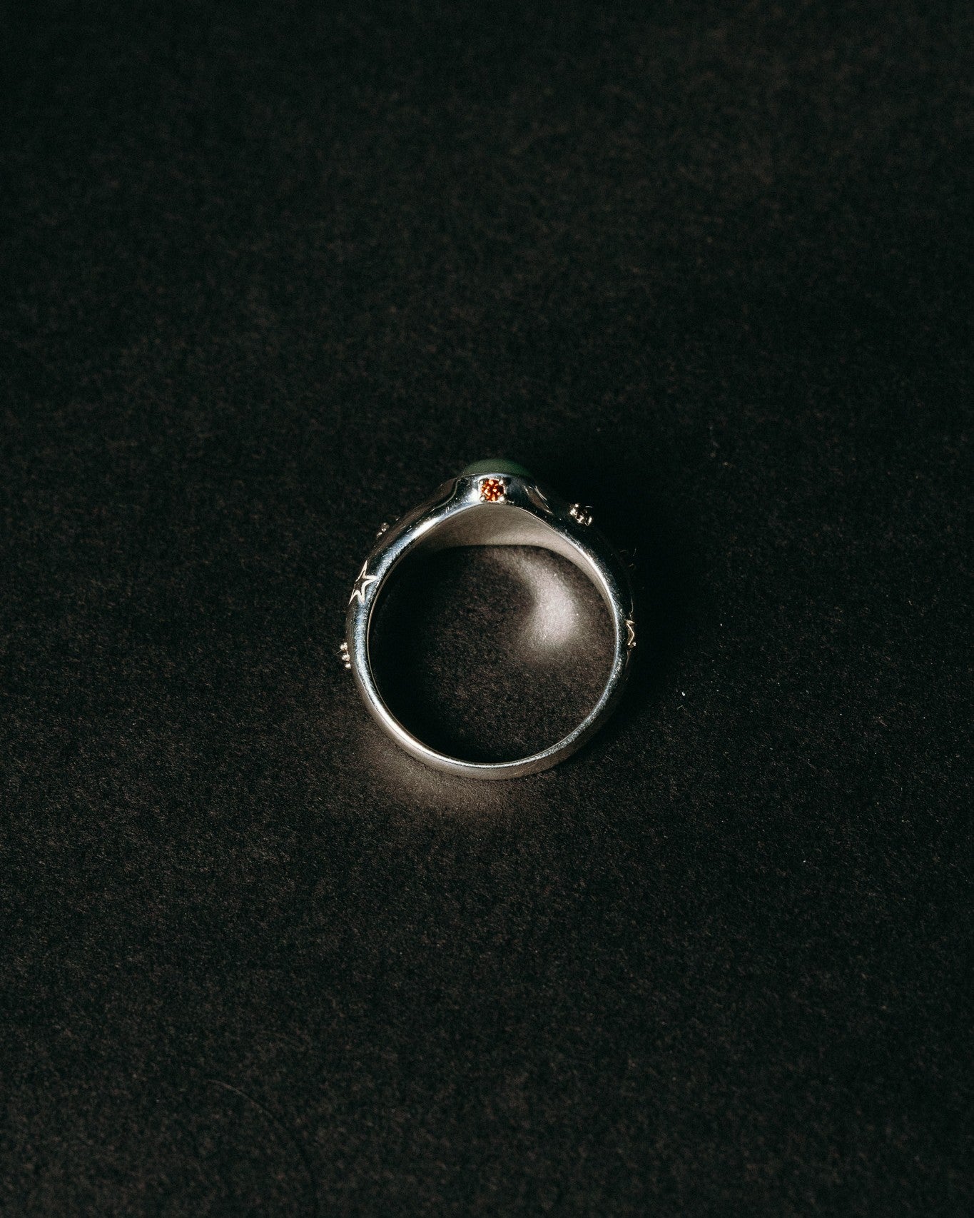 Celestial Jade Ring - Sterling Silver